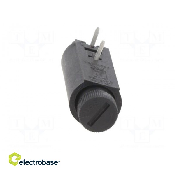 Fuse holder | cylindrical fuses | THT | 5x20mm | -30÷85°C | 10A | black image 9