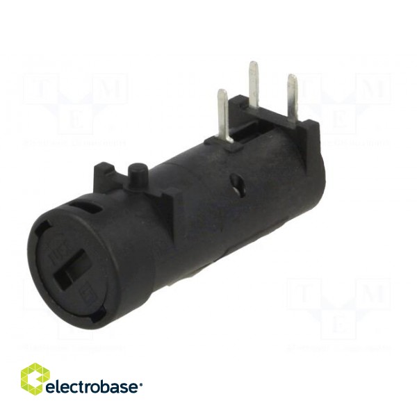 Fuse holder | cylindrical fuses | THT | 5x20mm | -40÷85°C | 10A | black image 3