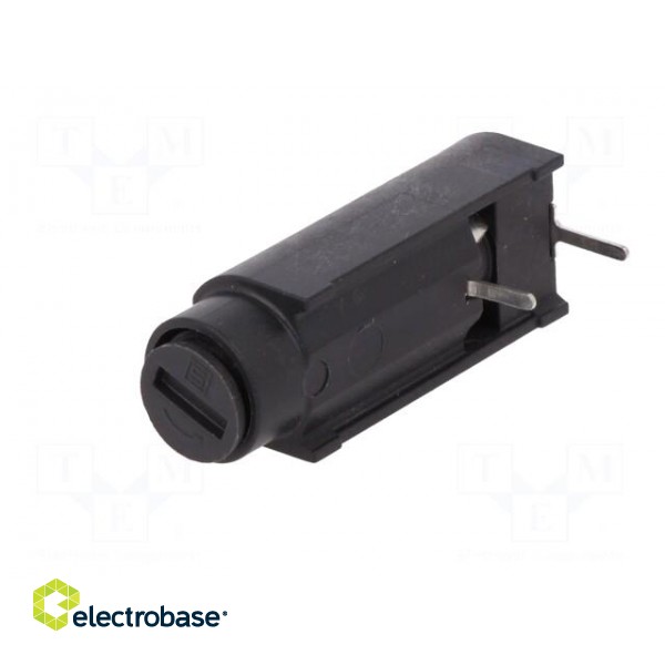 Fuse holder | cylindrical fuses | THT | 5x20mm | -40÷85°C | 10A | black paveikslėlis 3