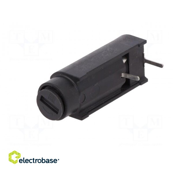 Fuse holder | cylindrical fuses | THT | 5x20mm | -40÷85°C | 10A | black image 3