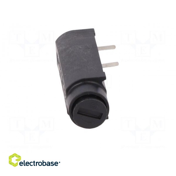 Fuse holder | cylindrical fuses | THT | 5x20mm | -40÷85°C | 10A | black paveikslėlis 10