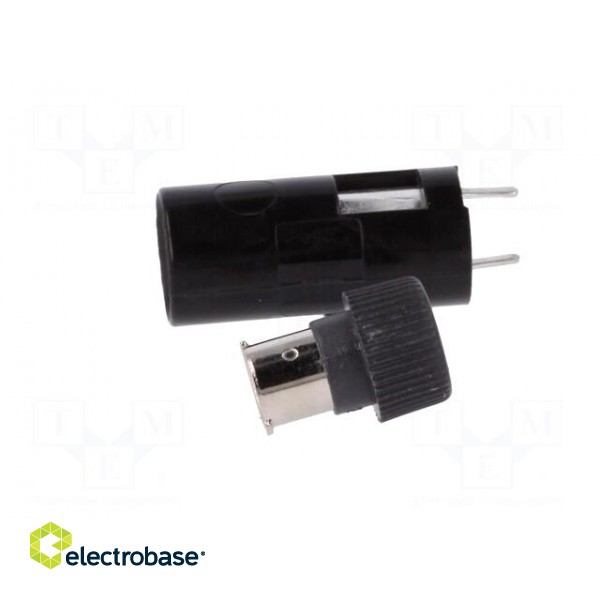 Fuse holder | cylindrical fuses | THT | 5x20mm | -40÷85°C | 6.3A | black image 3