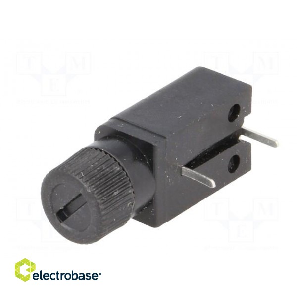Fuse holder | cylindrical fuses | THT | 5x20mm | -40÷85°C | 6.3A | black image 2