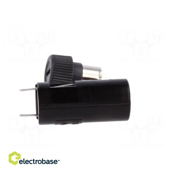 Fuse holder | cylindrical fuses | THT | 5x20mm | -40÷85°C | 6.3A | black image 7