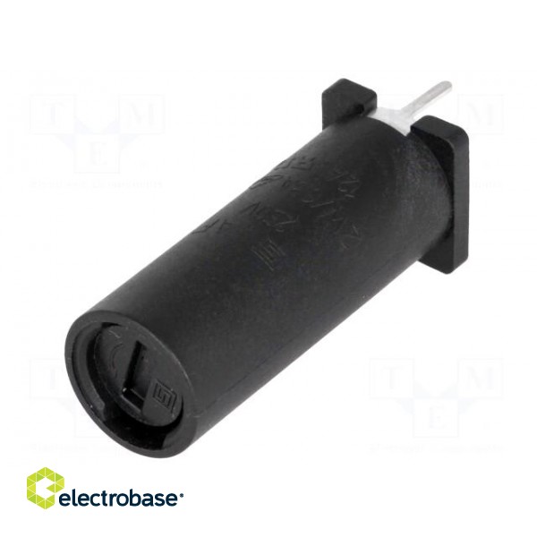 Fuse holder | cylindrical fuses | THT | 5x20mm | -40÷85°C | 6.3A | black фото 1