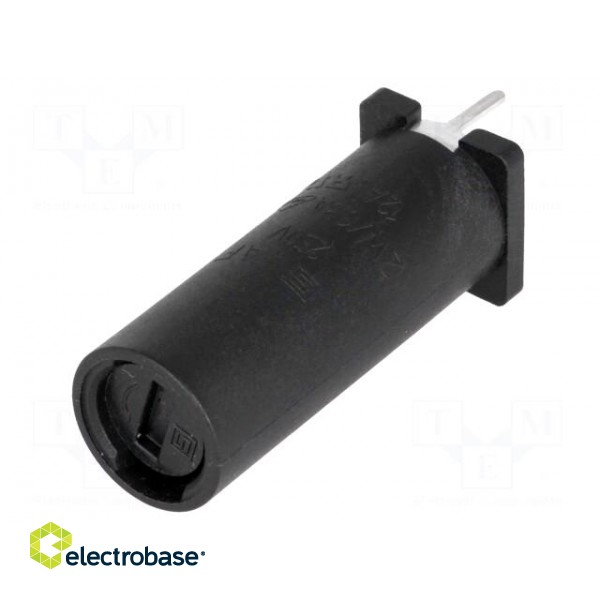 Fuse holder | cylindrical fuses | THT | 5x20mm | -40÷85°C | 6.3A | black image 1