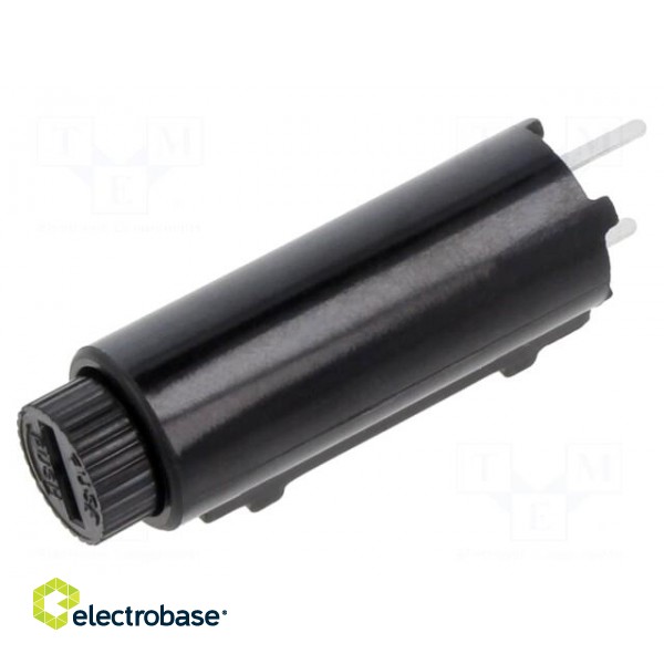 Fuse holder | cylindrical fuses | THT | 5x20mm | 10A | Pitch: 10mm | IP40