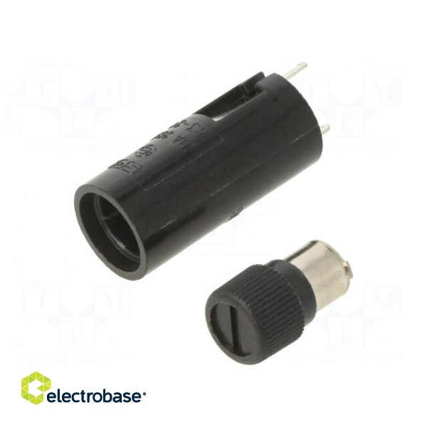 Fuse holder | cylindrical fuses | THT | 5x20mm | 10A | UL94V-0 | 250V paveikslėlis 1