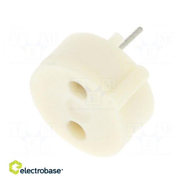 Fuse holder | THT | 6.3A | Mat: thermoplastic | 5.08mm | white | 250VAC фото 1