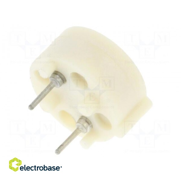 Fuse holder | THT | 6.3A | Mat: thermoplastic | 5.08mm | white | 250VAC image 2