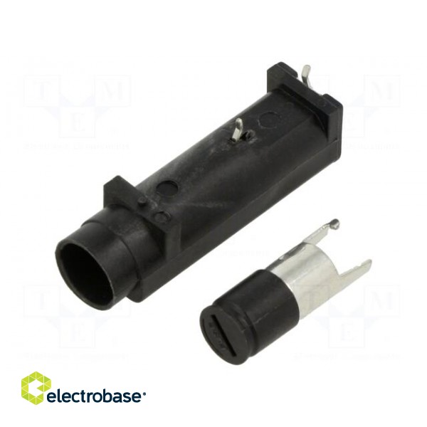 Fuse holder | THT | 6.3x32mm | -40÷85°C | 16A | Mat: thermoplastic | 5mΩ