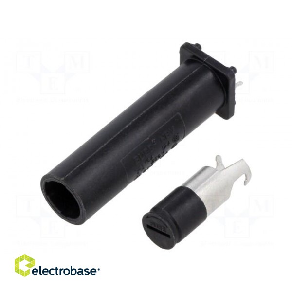 Fuse holder | THT | 6.3x32mm | -40÷85°C | 16A | Mat: thermoplastic | 5mΩ