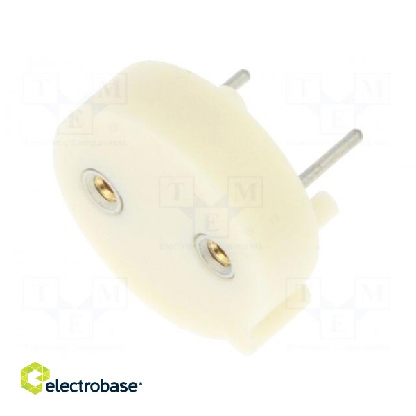 Fuse holder | THT | TR5 | 6.3A | Mat: thermoplastic | 5.08mm | white | IP00 image 1