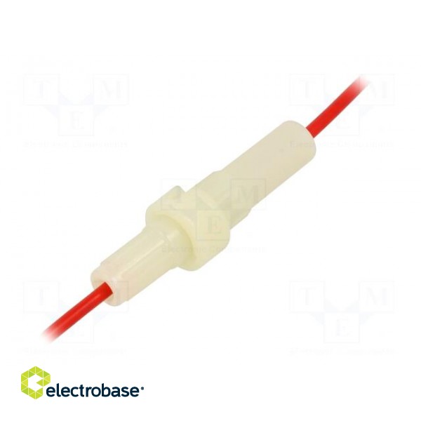 Fuse holder | cylindrical fuses | 6.3x32mm | Imax: 15A | Leads: cables image 1