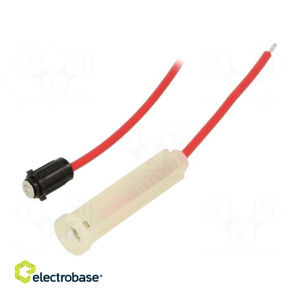 Fuse holder | cylindrical fuses | 6.3x32mm | Imax: 15A | Leads: cables paveikslėlis 2