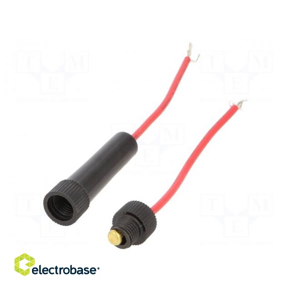 Fuse holder | cylindrical fuses | 6.3x32mm | Imax: 30A | Leads: cables paveikslėlis 2