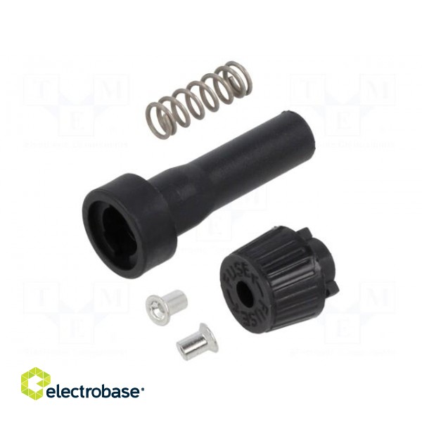 Fuse holder | cylindrical fuses | 6.3x32mm | on cable | Imax: 10A image 1