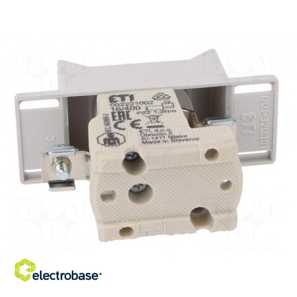 Fuse base | D01 | Mounting: screw type | 25A | 400VAC | 400VDC фото 5