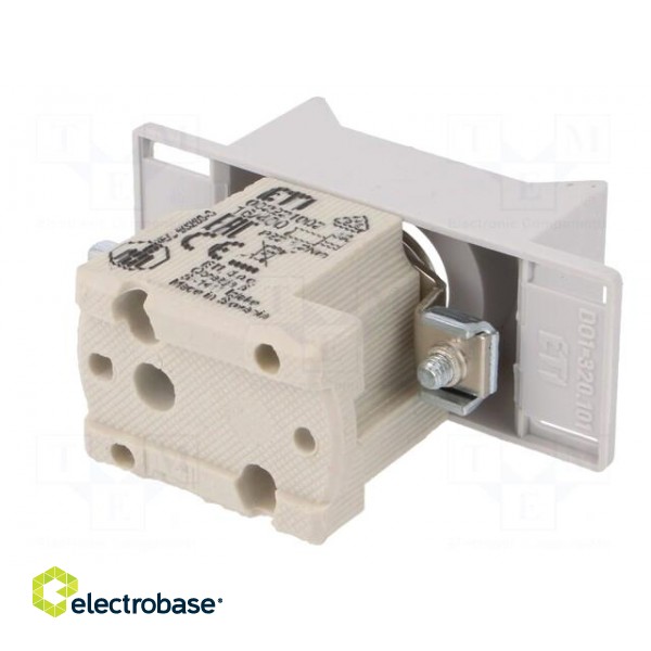 Fuse base | D01 | Mounting: screw type | 25A | 400VAC | 400VDC фото 6