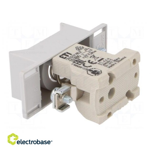 Fuse base | D01 | Mounting: screw type | 25A | 400VAC | 400VDC paveikslėlis 4