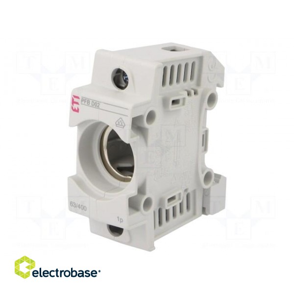 Fuse base | D02 | Mounting: for DIN rail mounting | 63A | 400VAC фото 1