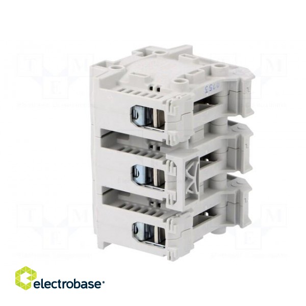 Fuse base | D02 | for DIN rail mounting | 63A | 400VAC | Poles: 3 image 4
