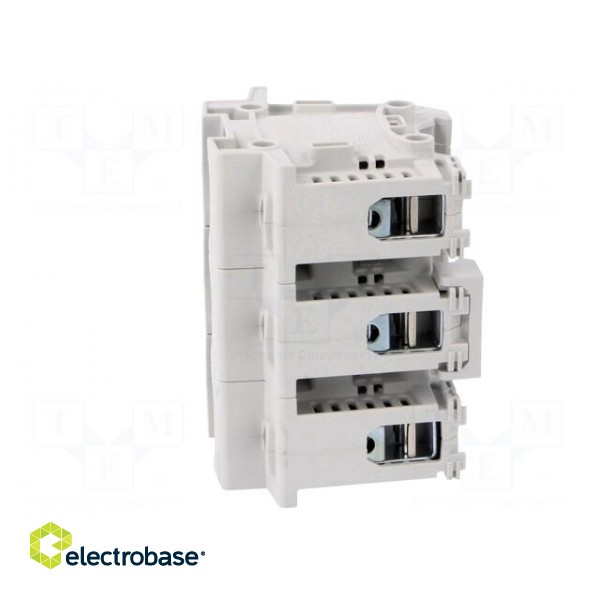 Fuse base | D02 | for DIN rail mounting | 63A | 400VAC | Poles: 3 image 3