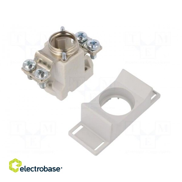 Fuse base | D02 | screw type | 63A | 400VAC | Poles: 1 | 400VDC image 1