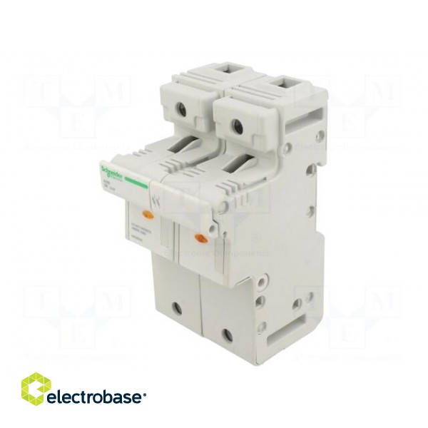 Fuse base | for DIN rail mounting | Poles: 2 image 1