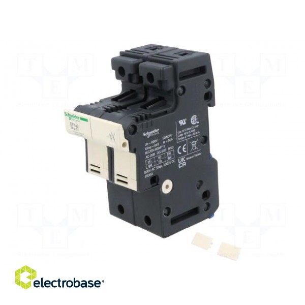 Fuse base | for DIN rail mounting | Poles: 2 фото 1