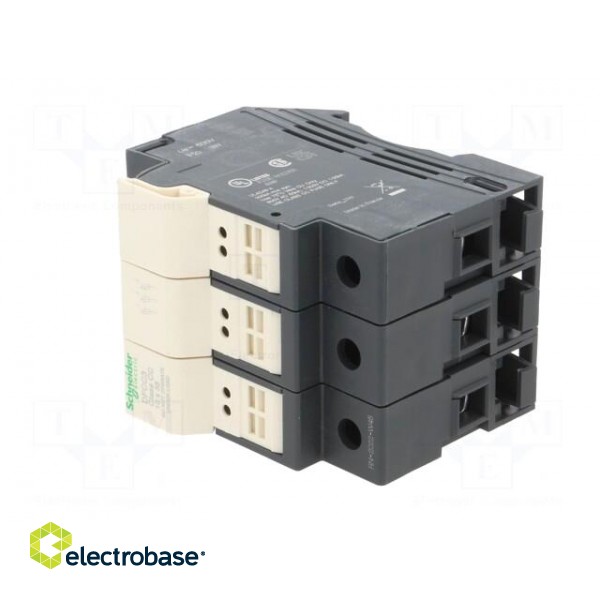 Fuse base | for DIN rail mounting | Poles: 3 фото 2