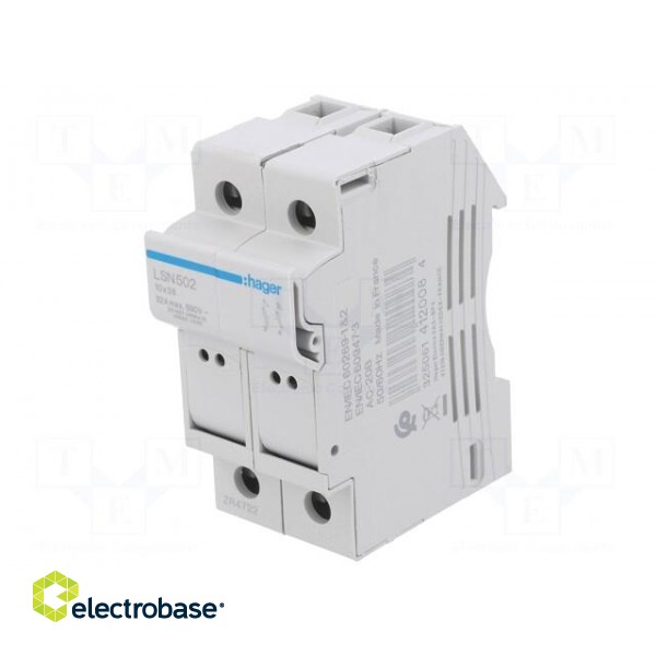 Fuse disconnector | 10x38mm | for DIN rail mounting | 32A | 690V фото 1