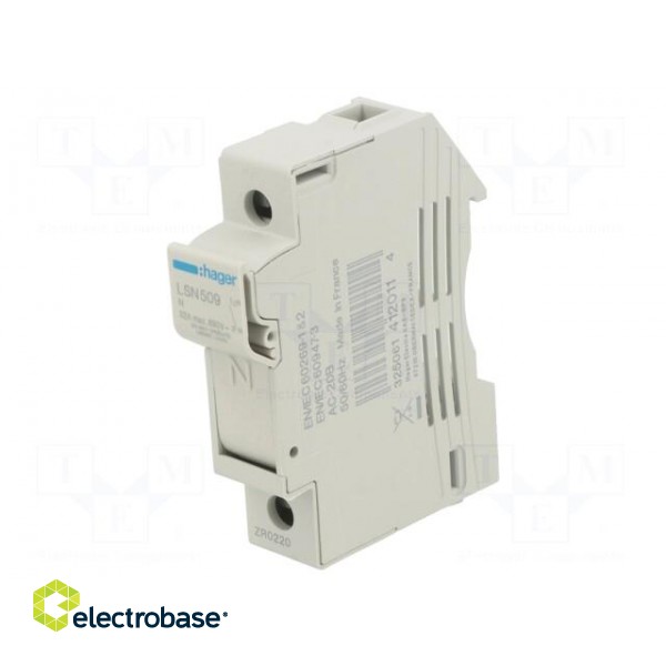 Fuse disconnector | 10x38mm | for DIN rail mounting | 32A | 690V paveikslėlis 1