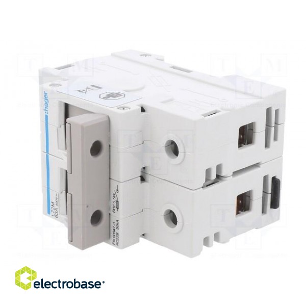 Fuse disconnector | D02 | for DIN rail mounting | 63A | 400V | Poles: 2 image 2