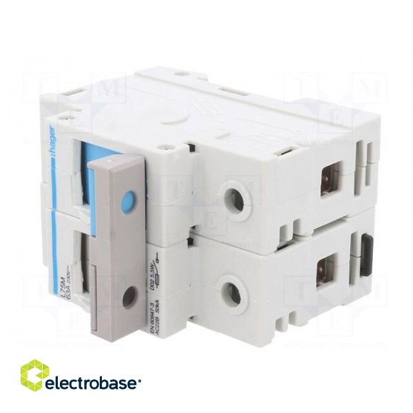 Fuse disconnector | D02 | for DIN rail mounting | 63A | 400V | Poles: 2 image 2