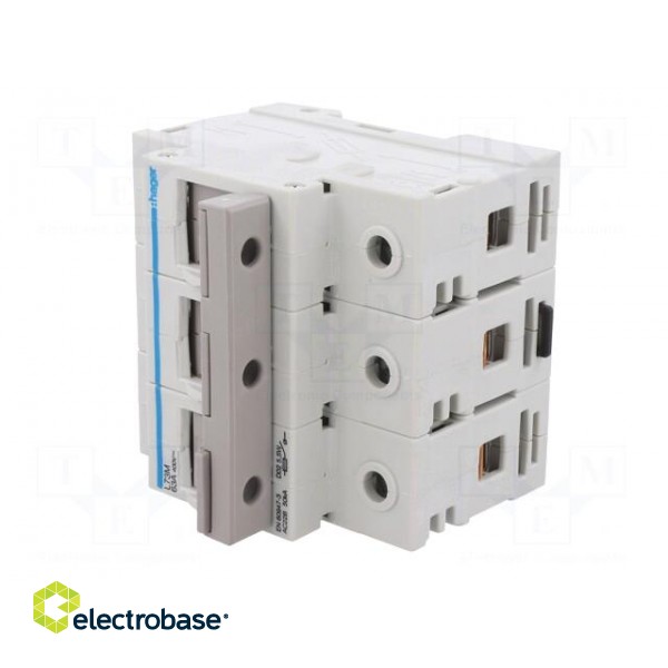 Fuse disconnector | D02 | for DIN rail mounting | 63A | 400V | Poles: 3 paveikslėlis 2