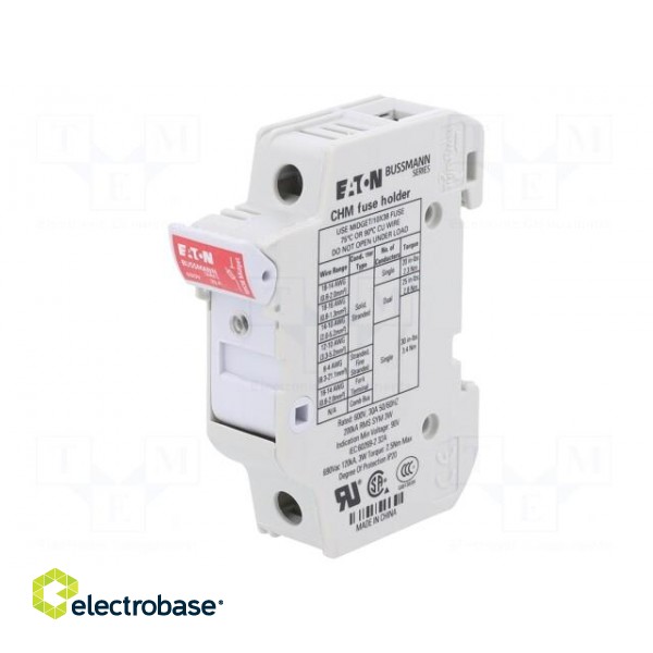 Fuse holder | 10.3x38mm | for DIN rail mounting | 32A | 690VAC | IP20 image 1