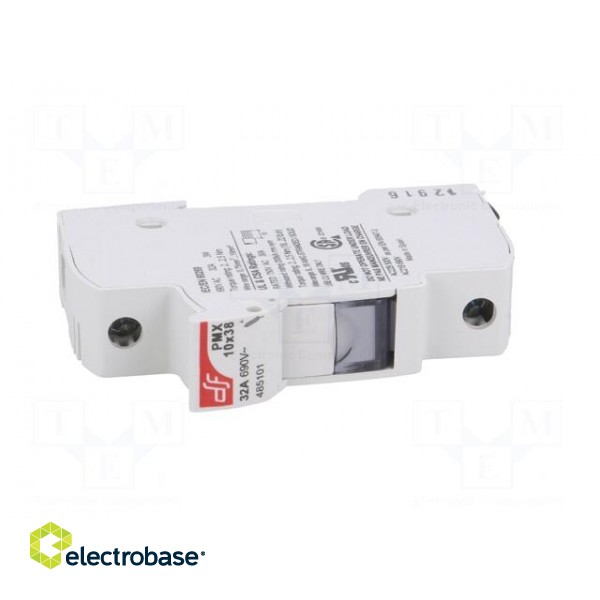 Fuse holder | cylindrical fuses | 10.3x38mm | 32A | 690VAC | Poles: 1 image 10