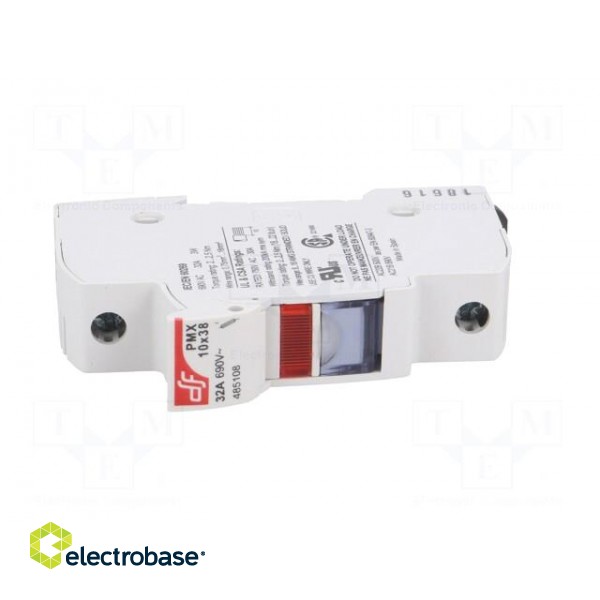 Fuse holder | cylindrical fuses | 10,3x38mm | Mounting: DIN | 32A paveikslėlis 9