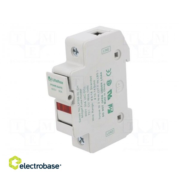 Fuse holder | cylindrical fuses | 10x38mm | for DIN rail mounting image 1