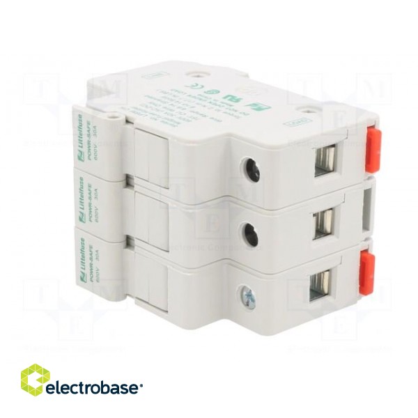 Fuse holder | cylindrical fuses | 10x38mm | for DIN rail mounting фото 2