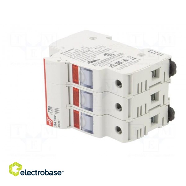 Fuse holder | cylindrical fuses | 10x38mm | for DIN rail mounting paveikslėlis 2