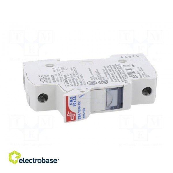 Fuse holder | cylindrical fuses | 10x38mm | for DIN rail mounting paveikslėlis 9