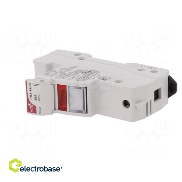 Fuse holder | cylindrical fuses | 14x51mm | Mounting: DIN | 50A | IP20 image 2