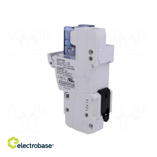 Fuse holder | cylindrical fuses | 22x58mm | Mounting: DIN | 125A | IP20 image 4