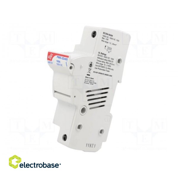 Fuse holder | cylindrical fuses | 22x65mm | for DIN rail mounting image 1