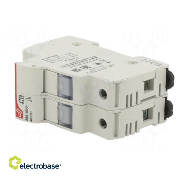 Fuse holder | cylindrical fuses | 8x32mm | for DIN rail mounting paveikslėlis 2
