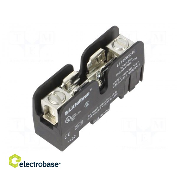 Fuse holder | cylindrical fuses | for DIN rail mounting | 30A | 300V фото 1