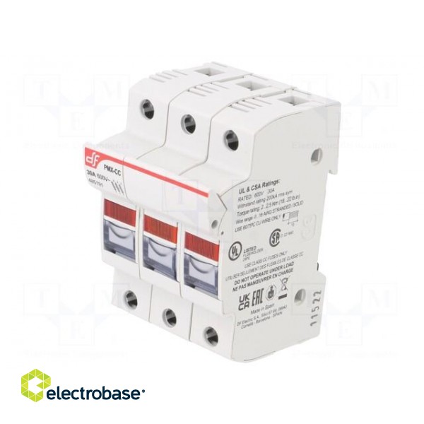 Fuse holder | cylindrical fuses | for DIN rail mounting | 30A | IP20 paveikslėlis 1