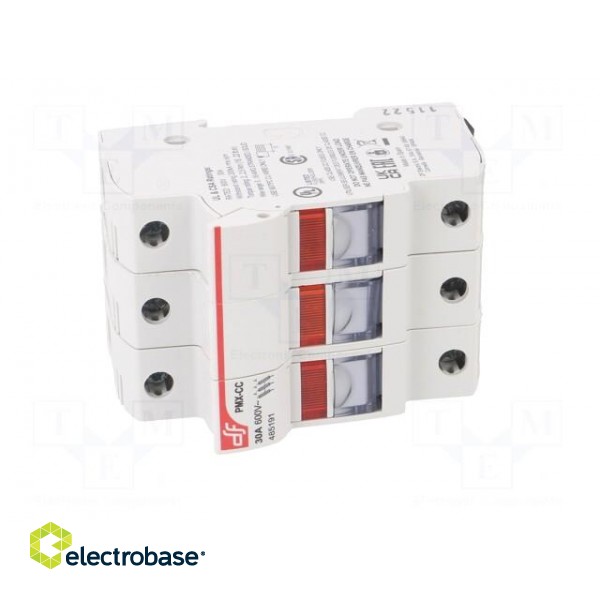 Fuse holder | cylindrical fuses | for DIN rail mounting | 30A | IP20 paveikslėlis 9